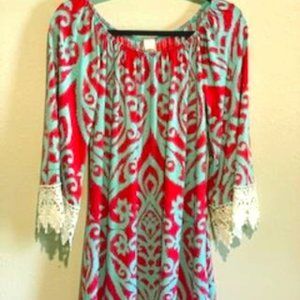 Pink Coconut Boutique Maxi Dress with Lace